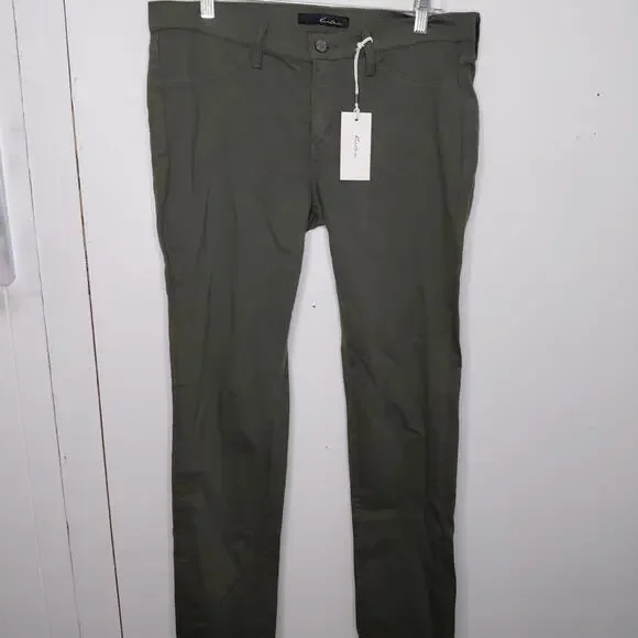 Kancan Jeans Womens 30 Olive Skinny Fit Mid Rise Ankle New Modest Classic Casual - Picture 1 of 9